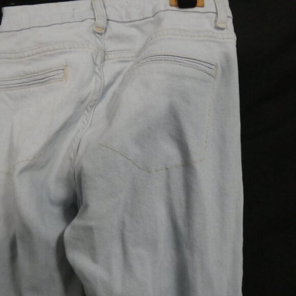ZARA BASIC - Z1975 Denim | size 4 | Light Blue Flared Pants With Raw Hem - Picture 12 of 16